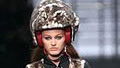 Karl Lagerfield unveils new fur covered helmets