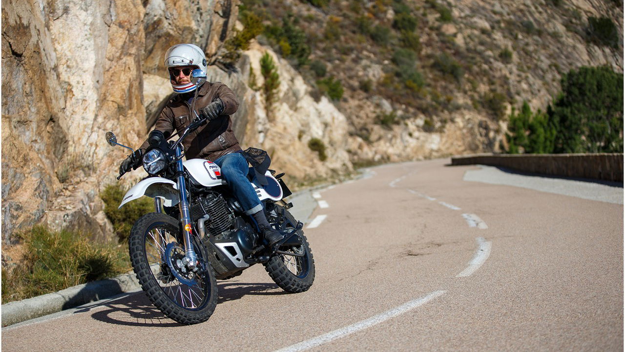 Mash X-Ride 650 Trail on mountain road