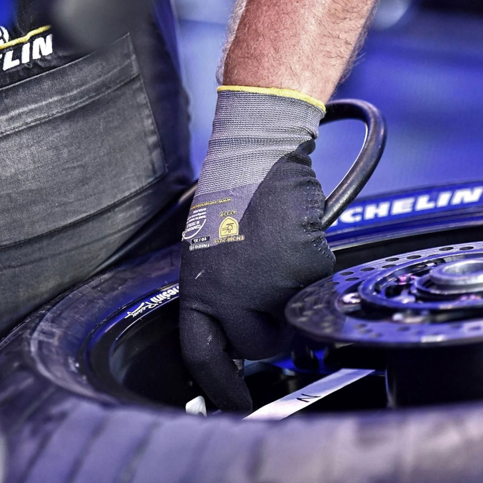 a MotoGP race bike's wheel