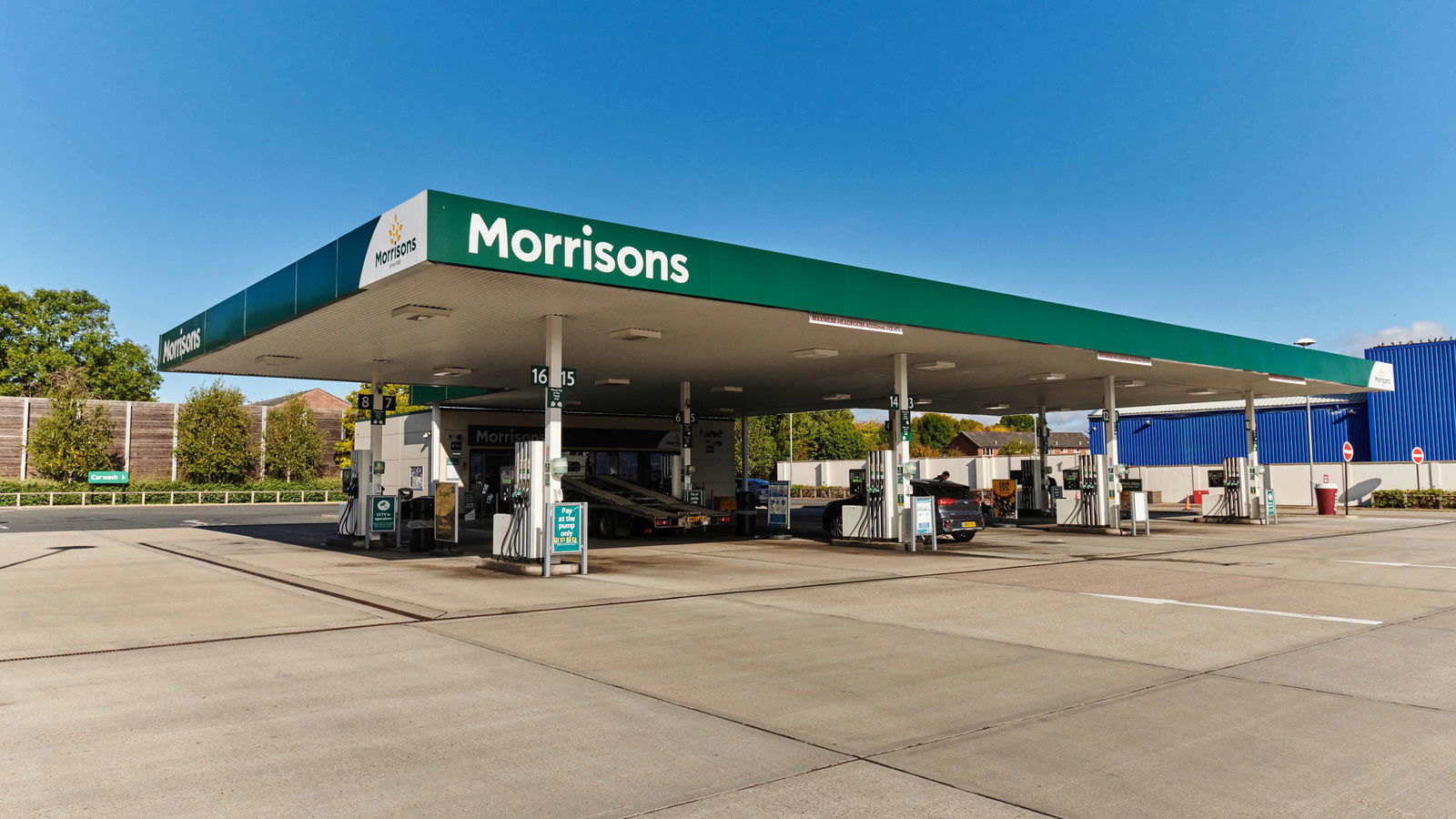 Morrisons fuel forecourt. - Morrisons Press Office