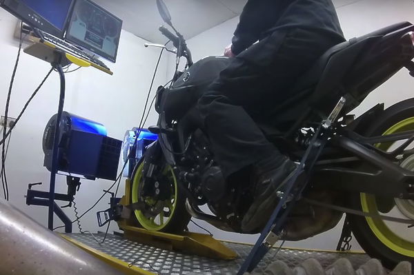 Yamaha MT-09 dyno run