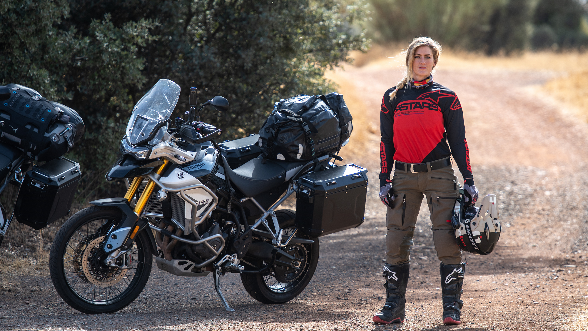 Vanessa Ruck with Triumph Tiger 900 Rally Pro. - Triumph