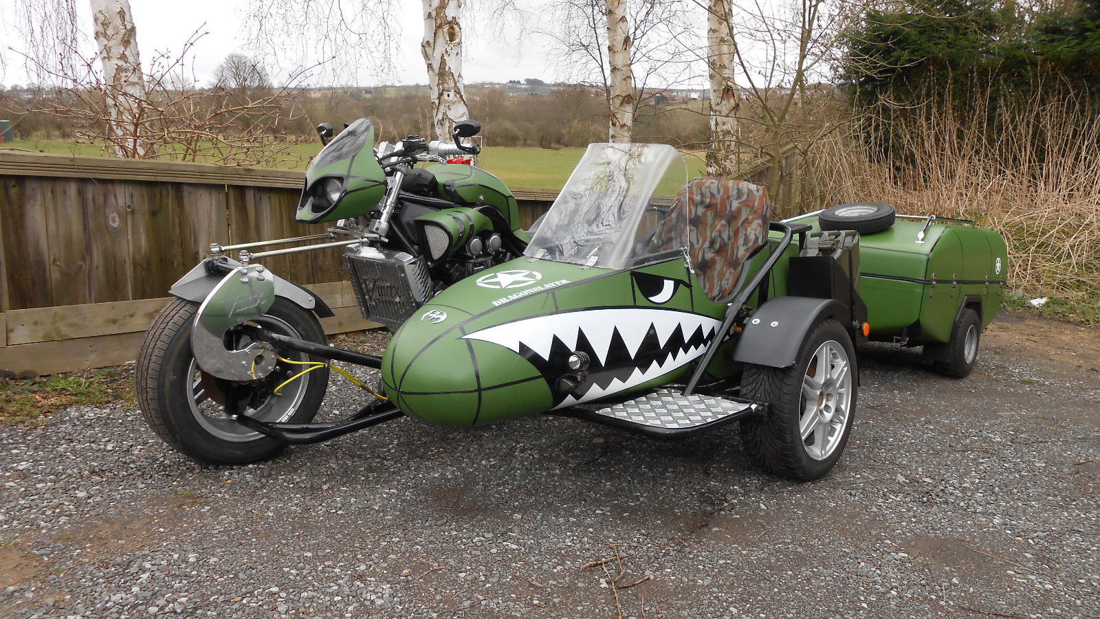 Weird V-Max sidecar and trailer found on eBay...
