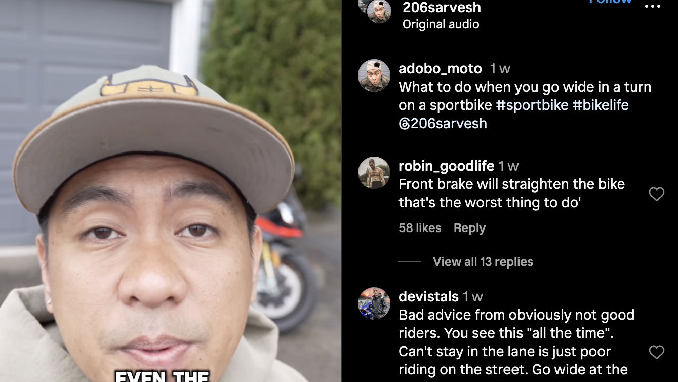 Bad motorcycle advice