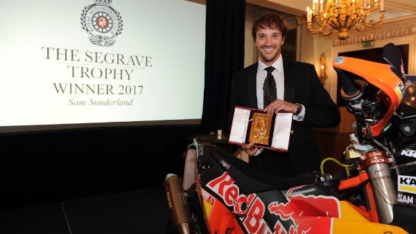 Sam Sunderland awarded Segrave Trophy