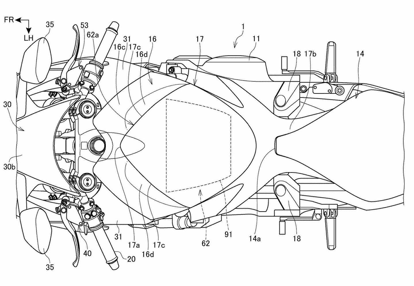 Honda Sportsbike Fireblade patent documents
