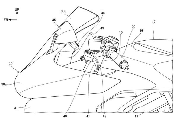 Honda Sportsbike Fireblade patent documents