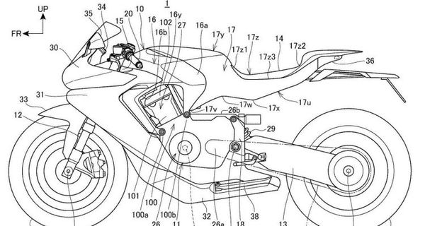 Honda Sportsbike Fireblade patent documents