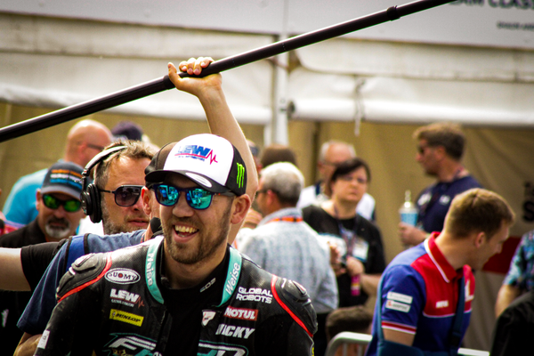 Peter Hickman, 2023 Isle of Man TT, paddock, pre-Senior.