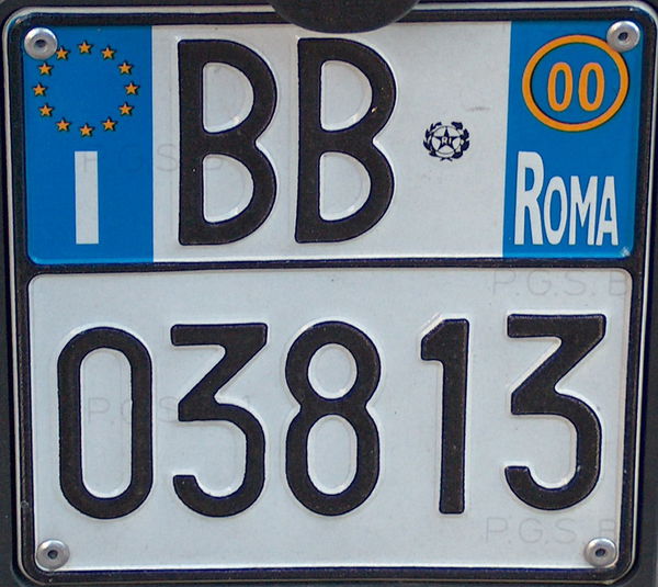 Italian motorcycle registration plate