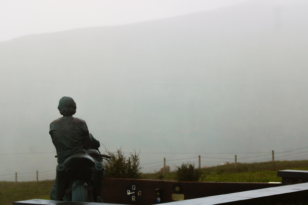 Joey Dunlop statue, Isle of Man.