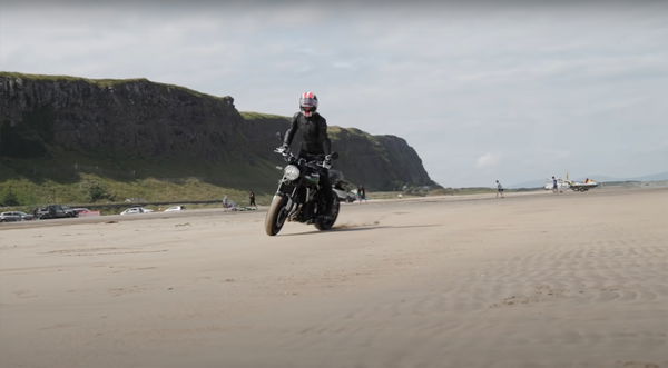 Jonathan Rea Kawasaki on the beach