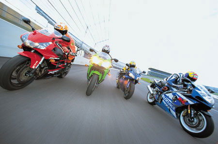 Road Test: CBR954RR vs. ZX-9R v GSX-R1000 v YZF-R1