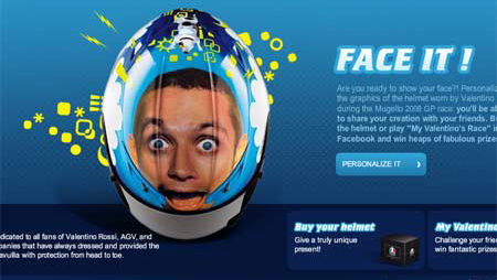 Valentino Rossi helmet design website goes live