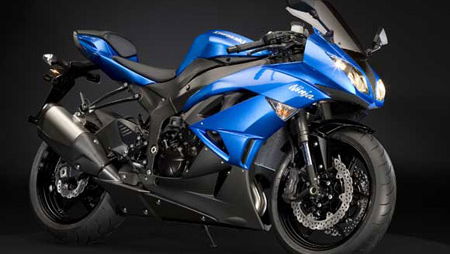 2009 Kawasaki ZX-6R in blue