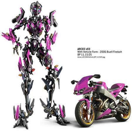 New Transformer motorcycle film character spied