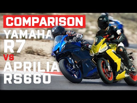 Yamaha R7 vs Aprilia RS660 Head To Head | Supersports Comparison | Visordown.com