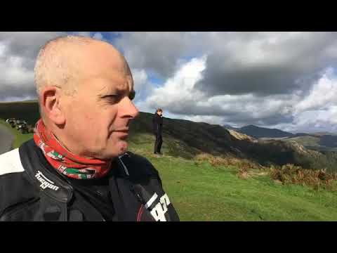Adventure bike testing in Wales