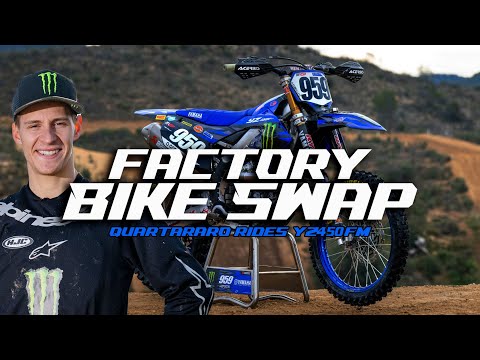 FACTORY BIKE SWAP! Fabio QUARTARARO rides Maxime RENAUX's FACTORY YZ450FM