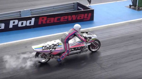 Eric Teboul rocket-powered drag bike