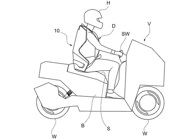 scooter patent seatbelt italdesign