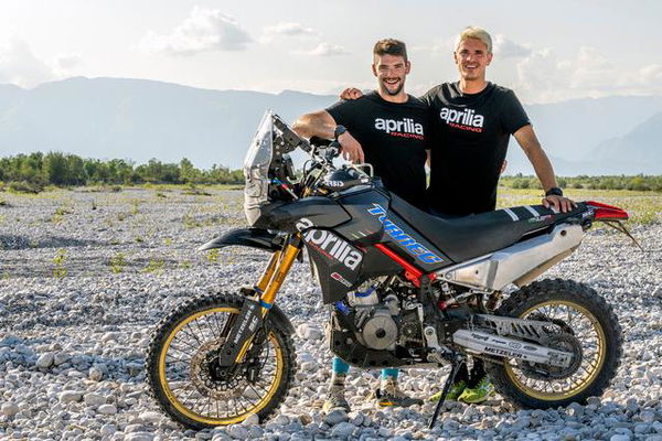 Aprilia Tuareg 660 rally raid spec, Jacopo Cerutti, Francesco Montanari