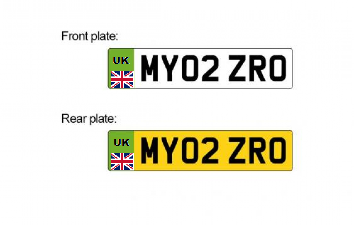 Motorbikes GB NUMBER PLATE STICKER WITH OR WITHOUT UK FLAG For Motorcycles 