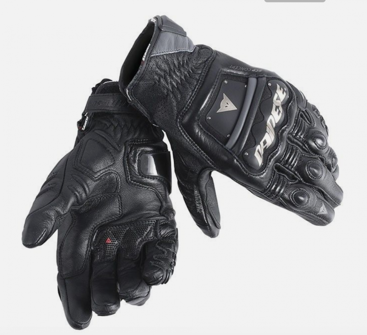 Black Blue ARMR Moto S550 Summer Leather Motorcycle Motorbike Gloves 