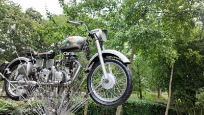 A Royal Enfield Bullet Scupture