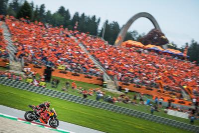 Johann Zarco in front of KTM stand, Austria 2019. Credit: Philip Platzer.