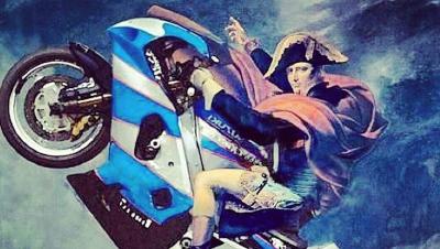 Napoleon on a Suzuki