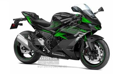 kawasaki ninja 700 rendering black 2021