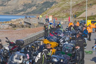 Motorcycles gathered for 2022 annual DocBike charity ride-out. - DocBike/Will Badman Photography