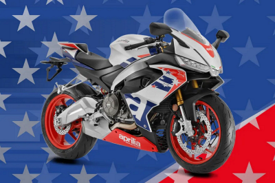 Aprilia RS 660 Limited Edition stars & stripes background.