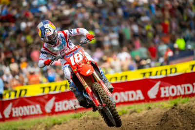 Jett Lawrence, 2023 AMA Pro Motocross Ironman National. - Honda