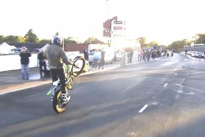 Dougie Lampkin Isle of Man wheelie