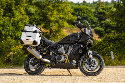 Harley-Davidson Pan America with Adventure Kit and Aluminium Luggage pack.