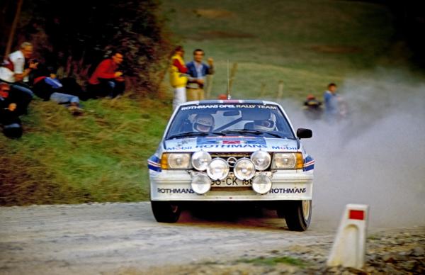 Walter Rohrl in Opel Ascona 400 Group 4, 1982 World Rally Championship. - Opel