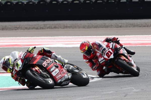 Alvaro Bautista, Michael Ruben Rinaldi, 2023 Indonesian WorldSBK. - Gold and Goose