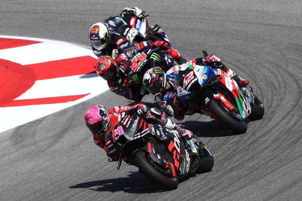 Aleix Espargaro, Alex Rins, Fabio Quartararo, Jorge Martin, 2023 MotoGP Portuguese Grand Prix. - Gold and Goose