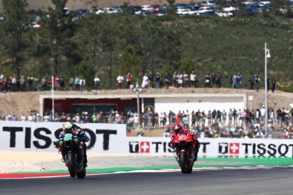 Franco Morbidelli, Augusto Fernandez, 2023 MotoGP Portuguese Grand Prix. - Gold and Goose