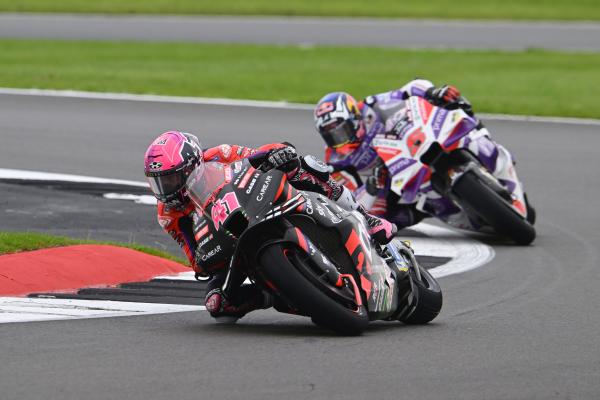 Aleix Espargaro, Johann Zarco, 2023 MotoGP British Grand Prix. - Gold and Goose