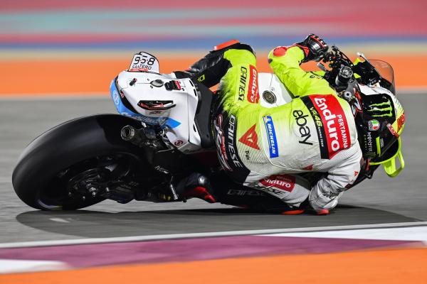 Marco Bezzecchi, 2024 MotoGP Qatar Test. - Gold and Goose