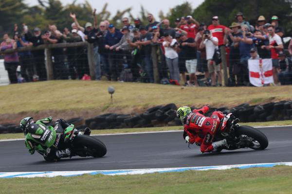 Alvaro Bautista, Alex Lowes, 2024 Australian WorldSBK. - Gold and Goose