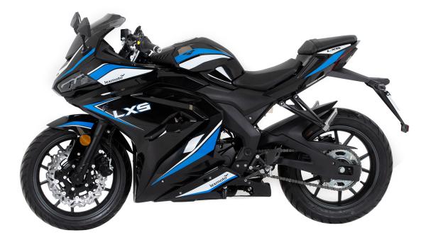 lexmoto lxs 125 black and blue