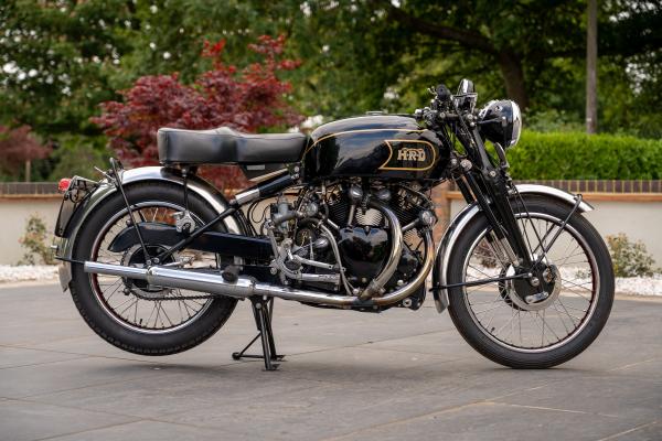 A Vincent Black Shadow classic motorcycle