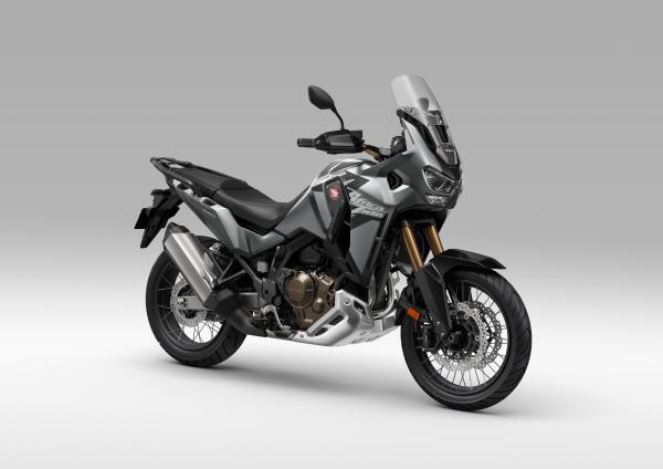 2025 Honda CRF1100L Africa Twin Adventure Sports in Matt Iridium Gray Metallic.