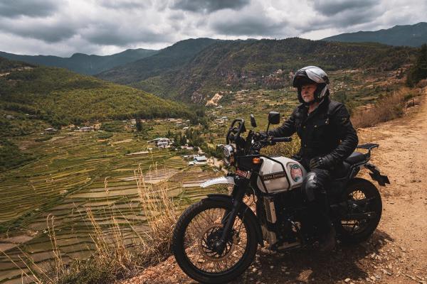 Jeremy on a Royal Enfield Himalayan