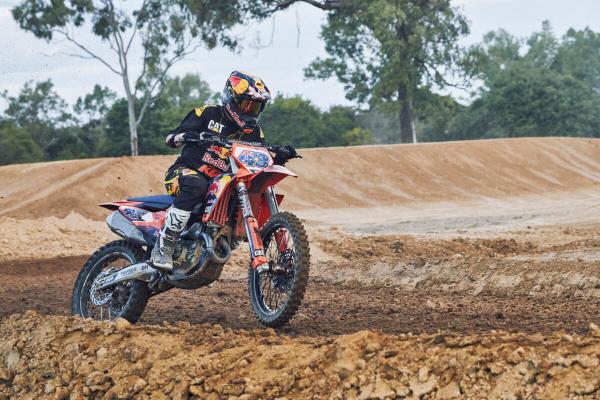 Jack Miller riding his KTM motocross bike. - Australian Pro MX.