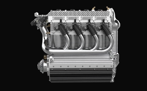 The inline four-cylinder engine of the Magnolia 4